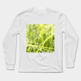 SCENERY 71 - Green Grass Field Outdoor Land Meadow Long Sleeve T-Shirt